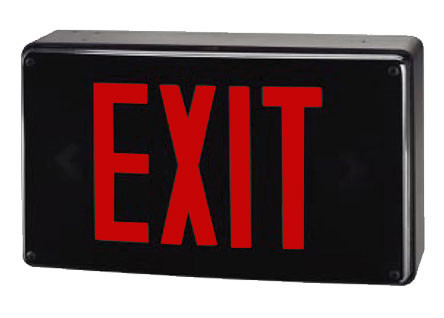Vandal Resistant Exit Sign Red LED Outdoor Rated