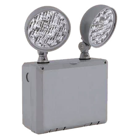 New York Approved LED Dual-Head Emergency Light - Battery Backup -  Adjustable Light Heads