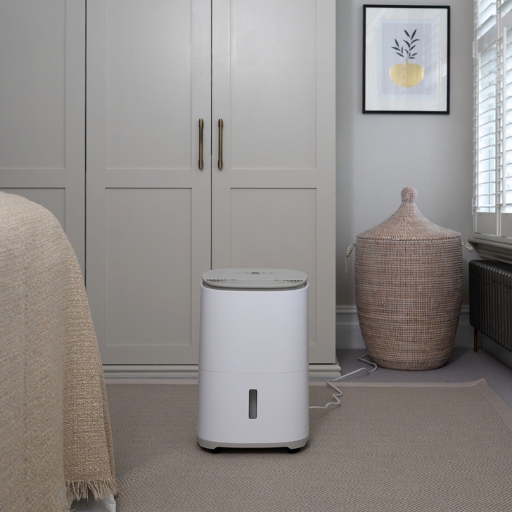 MeacoDry Arete® One 12L Dehumidifier / Air Purifier - Warm Pebble - bedroom