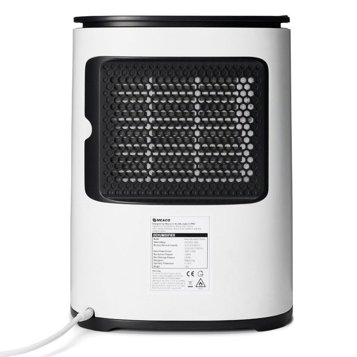 MeacoDry Arete One 6L Compact Dehumidifier / Air Purifier back