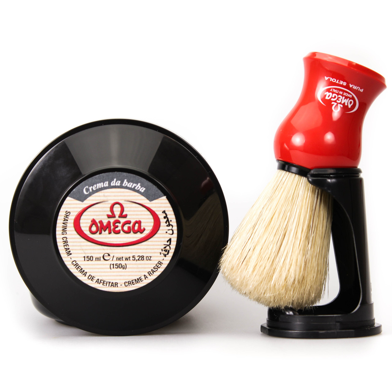 Omega Shaving Cream and Brush