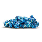 Bright blue raspberry popcorn.