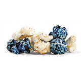A mix of white vanilla and Blueberry popcorn.
