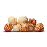 A mix of vanilla and pumpkin spice popcorn.