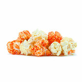 A mix of orange and vanilla popcorn.