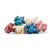 A mix of blue raspberry, red raspberry, and vanilla popcorn.
