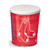 Boston Red Sox 3.5-gallon popcorn tin - 11.25" high with a 10" diameter.
