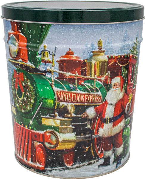 Santa Express   3.5-galon popcorn tin.