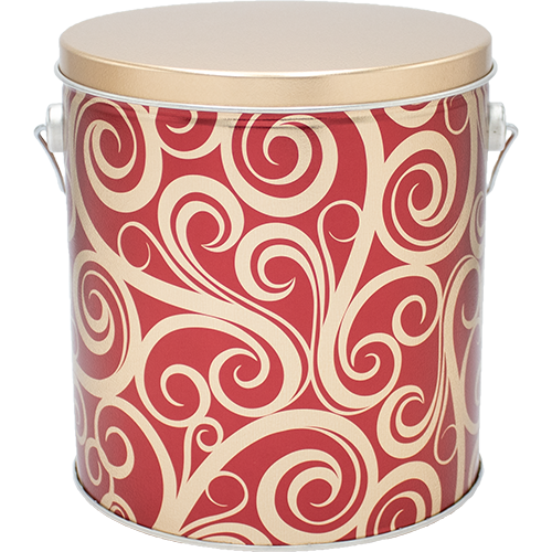 Golden Swirls 1-Gallon Popcorn Tin