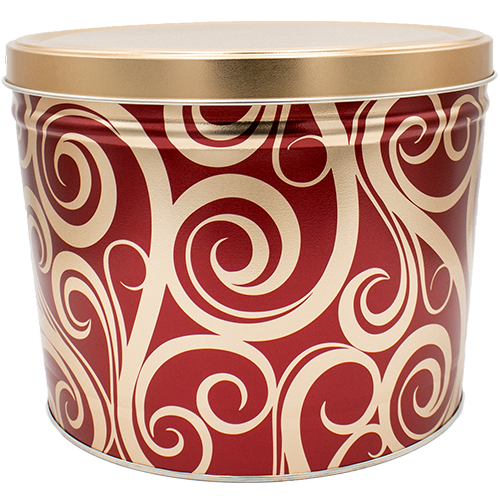 Golden Swirls 2-Gallon Popcorn Tin