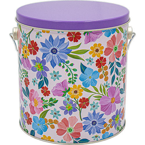 Spring Blooms 1-Gallon Popcorn Tin