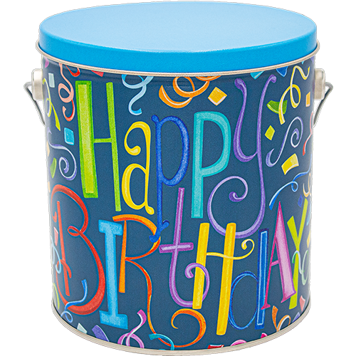 Happy Birthday! 1-Gallon Popcorn Tin
