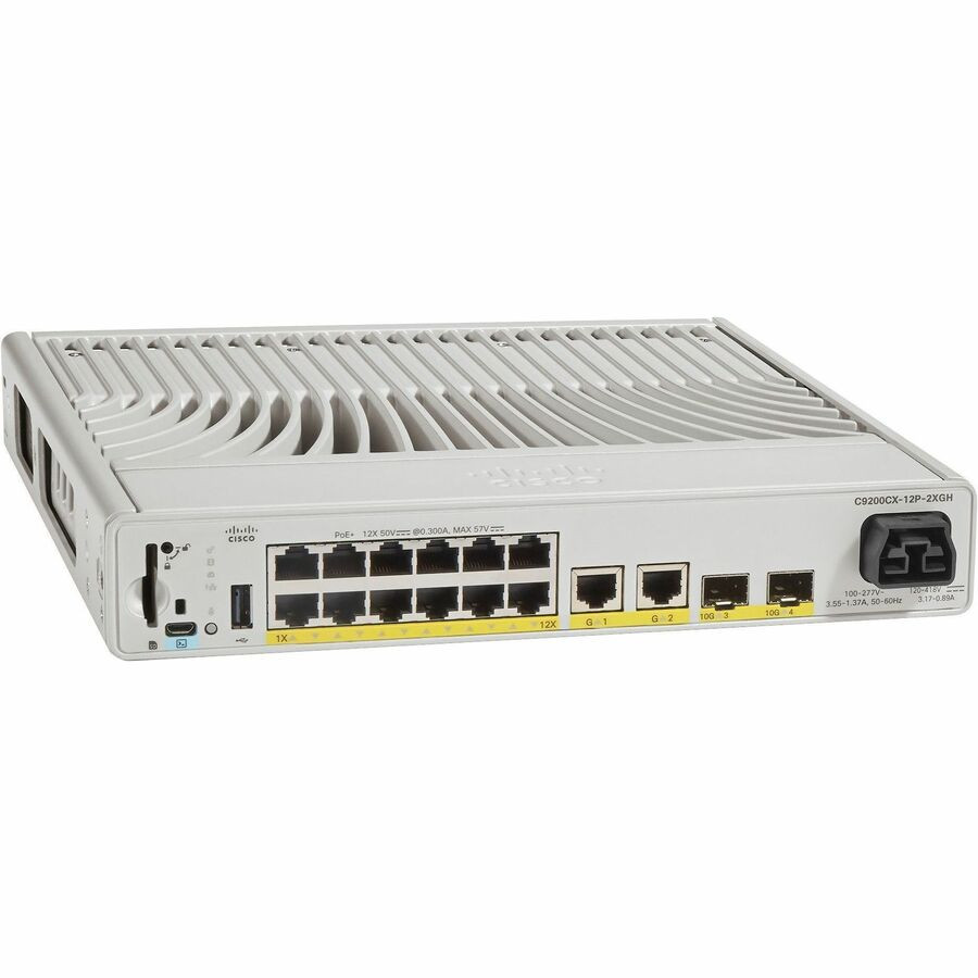 Cisco (C9200CX 12P 2XGH A) CATALYST 9000 COMPACT SWITCH 12 PORT POE