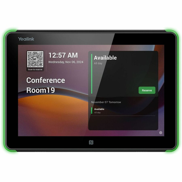 Yealink (1303172) YEALINK (ROOMPANEL-E2) ANDROID8" ROOM SCHEDULING PANEL BLACKUNIVERSAL, POE/WIFI, W/MOUNT