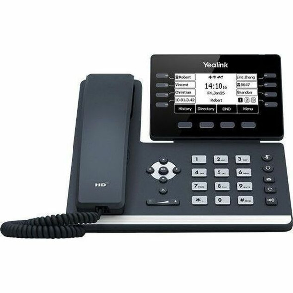 Yealink (1301087) YEALINK (SIP-T53W) 12 LINE IP PHONE WITH HANDSET,BLUETOOTH AND WIFI,3.7" LCD SCREEN