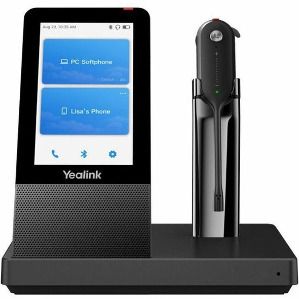 Yealink (1308040) YEALINK DECT WIRELESS (WH67) MS CONVERTIBLE HEADSET , 4" TOUCH SCREEN BASE , SPEAKERPHONE