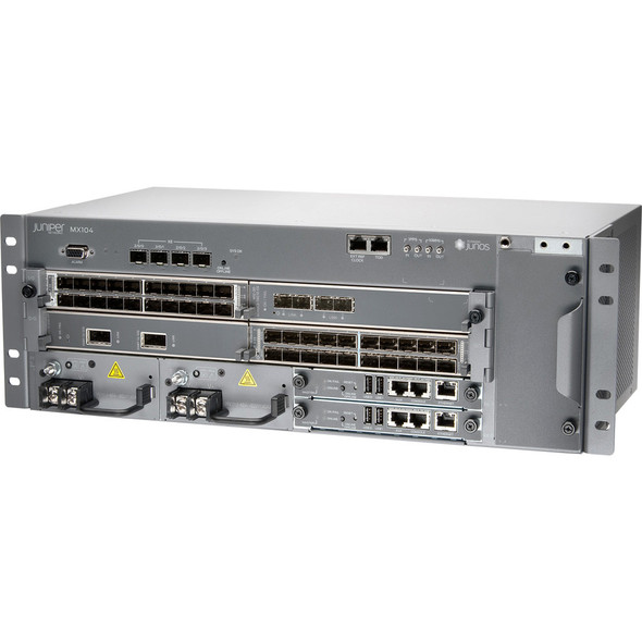 Juniper (MX104-PREM-AC-BNDL) MX104 premium redundant PS +RE + 4 MIC slots+JUNOS