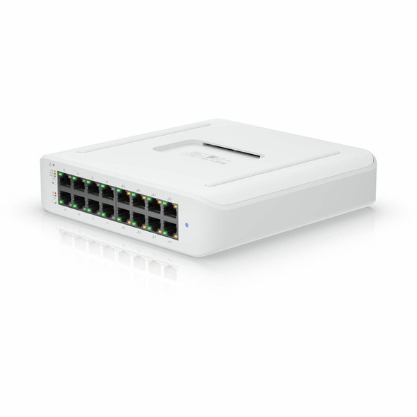 Ubiquiti (USW-LITE-16-POE) UBIQUITI UniFi SWITCH LITE 16 POE, 16 GbE PORT (8 PoE+), 45W, WALL MOUNT KIT INCLUDED, 1YR