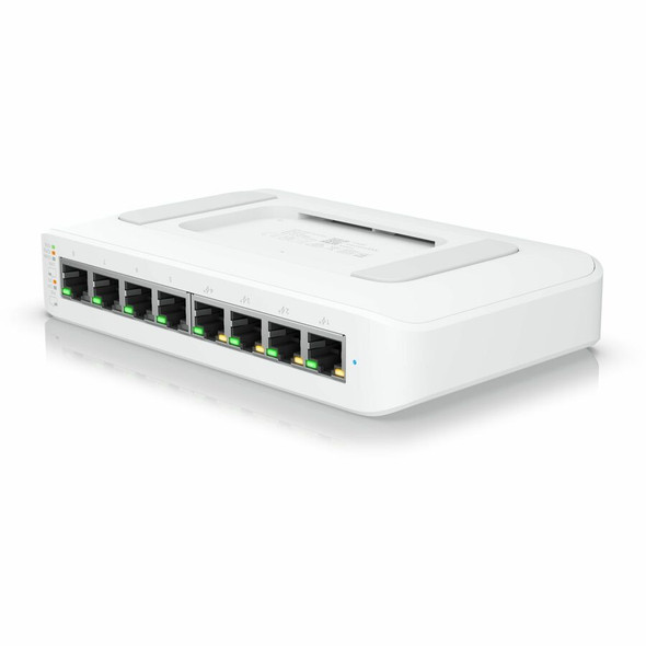 Ubiquiti (USW-LITE-8-POE) UBIQUITI UniFi SWITCH LITE 8 POE, 8 GbE PORT(4 PoE+), 52W , WALL MOUNT KIT INCLUDED, 1YR