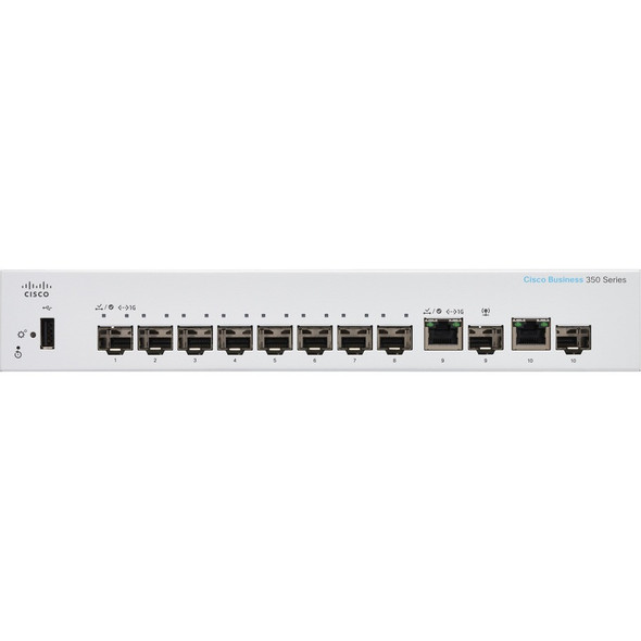 CISCO (CBS350-8S-E-2G-AU) CBS350 MANAGED 8-PORT SFP EXT PS 2X1G CO