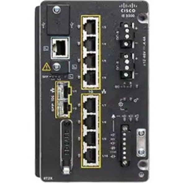 CISCO (IE-3300-8T2X-A) Catalyst IE3300 w/ 8 GE Copper & 2 10G SFP, Modular, NA