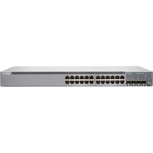 Juniper (EX2300-24T-TAA) EX2300 TAA 24 port 10 100 1000BaseT  4 x 1 10G SFP SFP+ (optics sold separately)