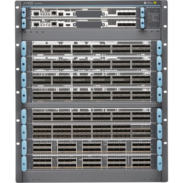 Juniper (QFX10008-BASE-H) QFX10008 HVDC Base System with 1 Routing Engine  5 Switch Fabric Cards  3 5KW AC