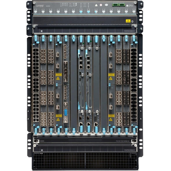 Juniper (EX9214-BASE3C-AC) Base EX9214 system configuration: 14 slot chassis with passive midplane and 2x f