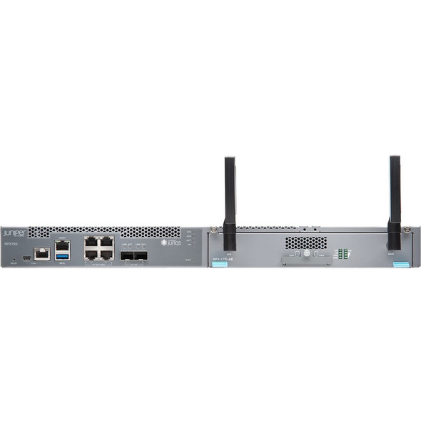 Juniper (NFX150-C-S1-AA) NFX150 C  4 10 100 1000BASE T Ports  2 1000BASE X 10GBASE X Ports  4 core x86 CP