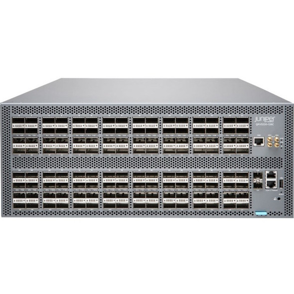 Juniper (QFX5220-128C-D-AFO) 128 x 100G 4U system with dual DC PSUs and Air Flow out