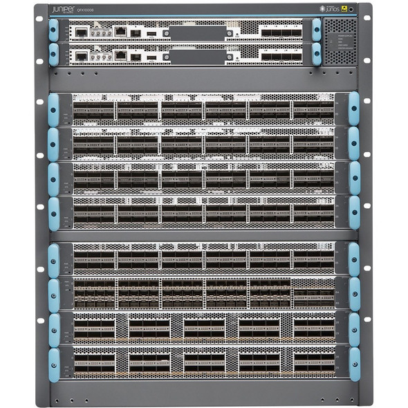 Juniper (QFX10008-BASE) QFX10008 Base 8 slot chassis with 1 Routing Engine  3 2700W AC Power Supplies  2
