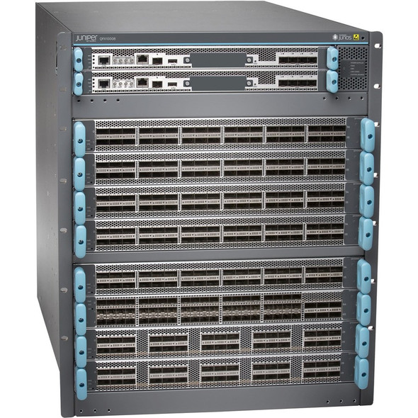 Juniper (QFX10008-REDUND-T) QFX10008 TAA Compliant Redundant 8 slot chassis with 2 Routing Engines  6 2700W