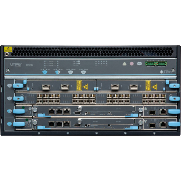 Juniper (EX9204-RED3B-AC-T) Redundant EX9204 TAA system configuration: 4 slot chassis with passive midplane