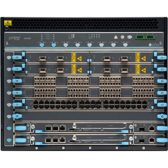 Juniper (EX9208-BASE3C-AC-T) Base EX9208 TAA system configuration: 8 slot chassis with passive midplane and 1