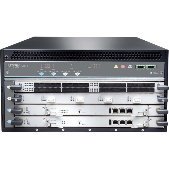 Juniper (MX240-SERVPREM3-DC) MX240 MXaaF Premium Bundle with redundant components  1xMS MPC 128G  DC Power  M