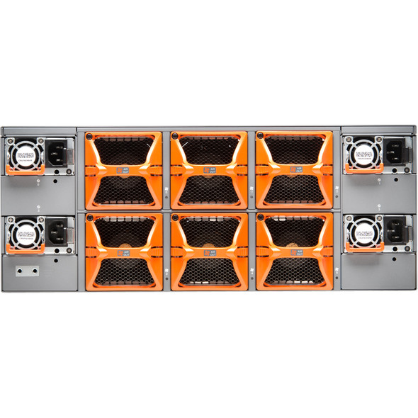 Juniper (QFX5220-128C-AFO) 128 x 100G 4U system with dual AC PSUs and Air Flow out