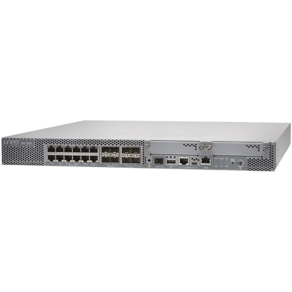 Juniper (SRX1500-SYS-JB-DC) SRX1500 Services Gateway includes hardware (16GE  4x10GE  16G RAM  16G Flash  10