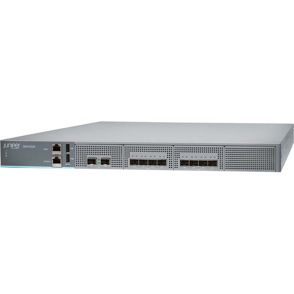 Juniper (SRX4200-SYS-JB-AC) SRX4200 Services Gateway includes hardware (8x10GE  two AC PSU  four FAN Trays