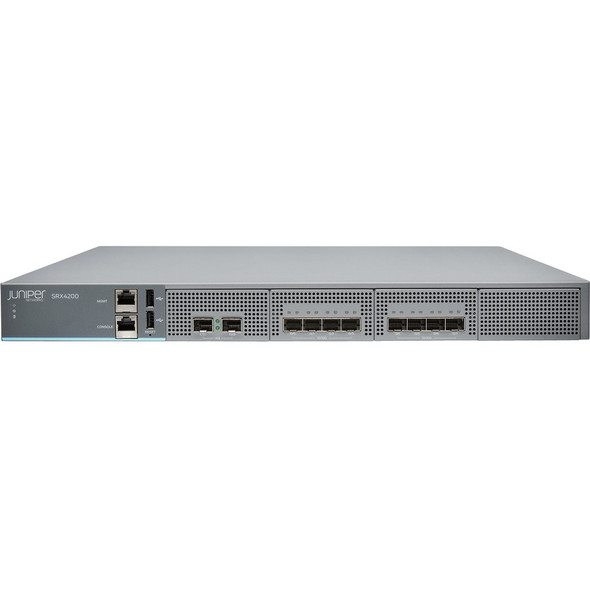 Juniper (SRX4200-SYS-JB-DC) SRX4200 Services Gateway includes hardware (8x10GE  two DC PSU  four FAN Trays