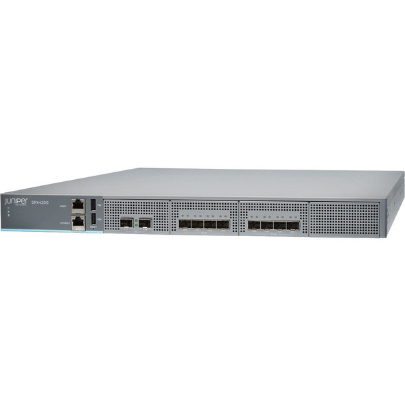 Juniper (SRX4200-SYS-JB-DC) SRX4200 Services Gateway includes hardware (8x10GE two DC PSU four FAN Trays Juniper (SRX4200-SYS-JB-DC) SRX4200 Services Gateway includes hardware (8x10GE two DC PSU four FAN Trays
