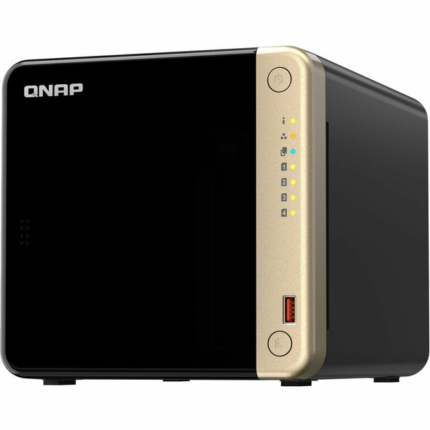 QNAP (TS-464-8G) QNAP 4-BAY NAS, 3.5"(0/4), CEL QC-2.9GHz, 8GB, 2.5GbE(2), M.2(2), PCIe, TWR, 3YR WTY
