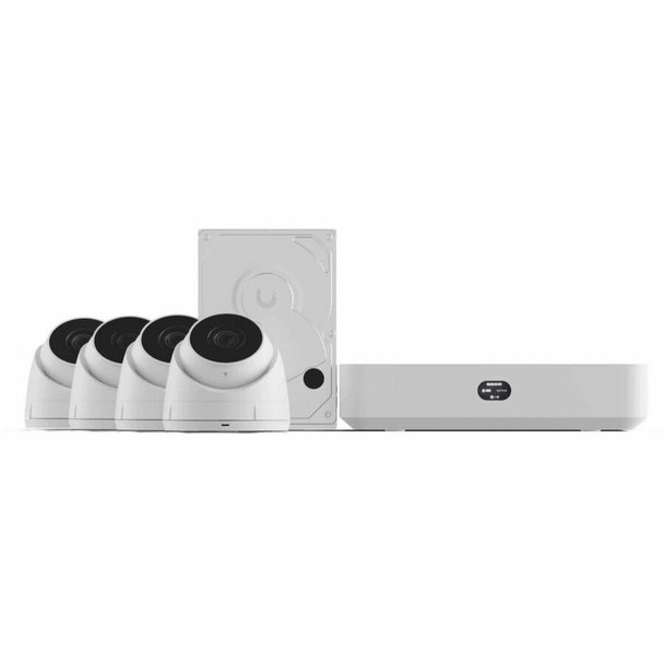 Ubiquiti (UNVR-INSTANT-KIT) UBIQUITI UniFi NVR KIT, UNVR-INSTANT x1, G5 TURRET ULTRA x4, WHITE, 1YR