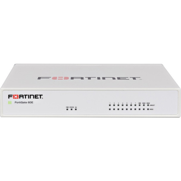 FORTINET (FG-60E-DSL-BDL-950-12) HARDWARE PLUS 1 YEAR 24X7 FORTICARE AND