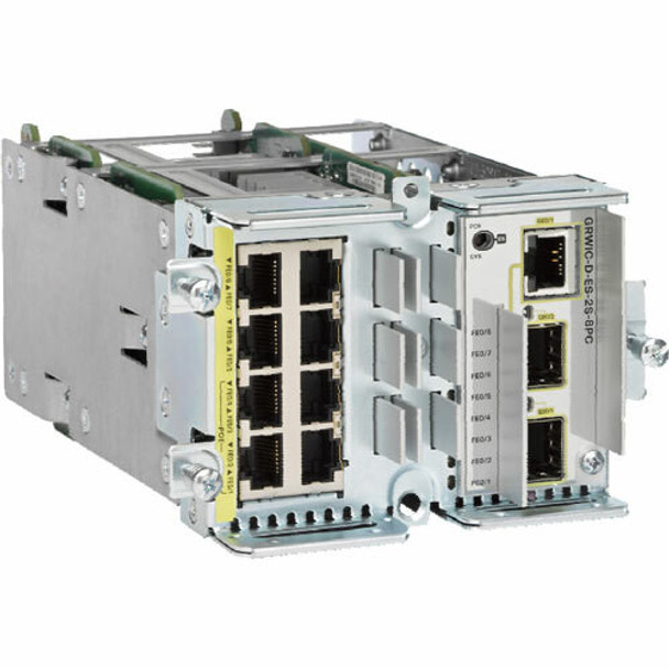 CISCO (GRWIC-D-ES-2S-8PC=) EtherSwitch 8x 10/100T (4 PoE) ports + 2