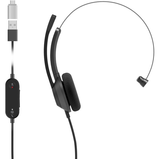 Cisco (HS-W-321-C-USBC) Headset 321 Wired Single On Ear Carbon Black USB C
