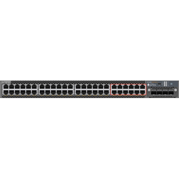 Juniper (EX4400-48MP-TAA) TAA version of EX4400 48MP switch (12x10G  36x2.5G Multigigabit switch with 4x25