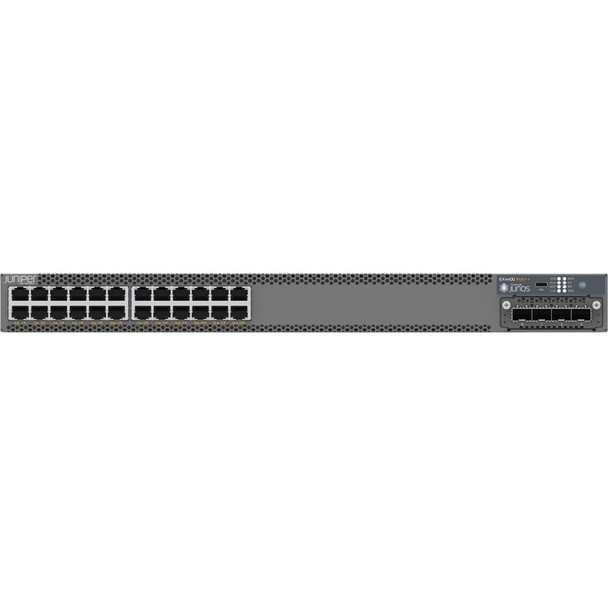 Juniper (EX4400-24P-TAA) TAA version of EX4400 24P switch (24x1G POE switch with 4x25G and 2x100G uplink