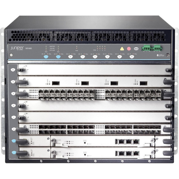 Juniper (MX480-SERVPREM3-DC) MX480 MXaaF Premium Bundle with redundant components  1xMS MPC 128G  DC Power  M