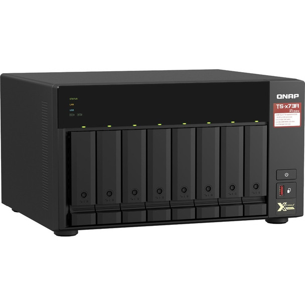 QNAP (TS-873A-8G) QNAP 8-BAY NAS (NO DISK), AMD QC 2.2GHz, 8GB, 2.5GbE(2), M.2(2), TWR, 3YR WTY