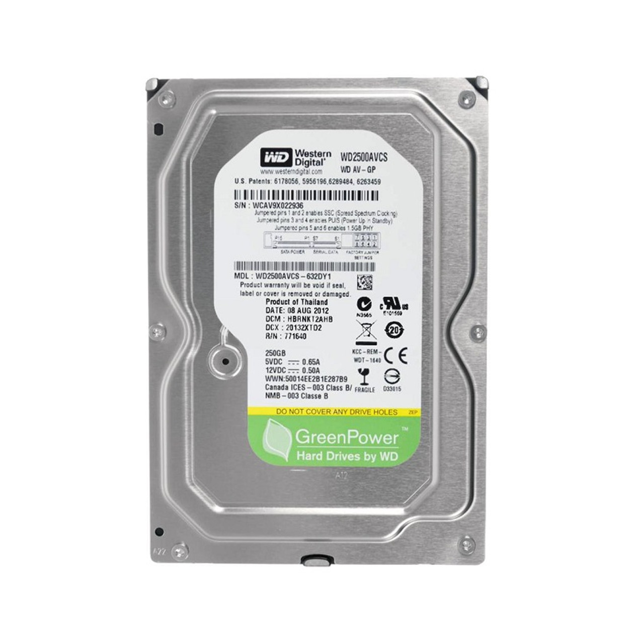 WD2500AVCS-632DY1 | Western Digital AV-GP 250GB 5400RPM SATA 3Gbps